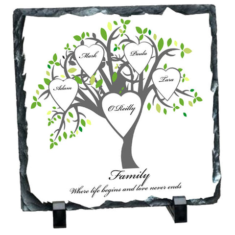 Family tree, where life begins and love never ends 20x20cm