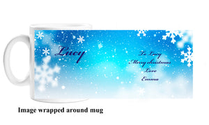 Personalised Christmas Snowflake Mug